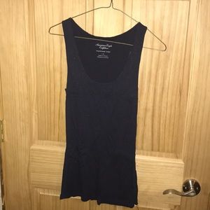 American Eagle Outfitters Tops - Navy shimmer slight ribbed tank American Eagle Outfitters Tops - Navy shimmer slight ribbed tank